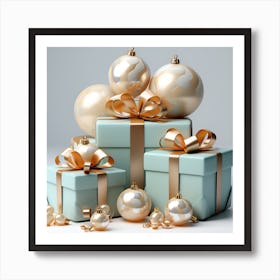 Elegant Christmas Gift Boxes Series004 Art Print