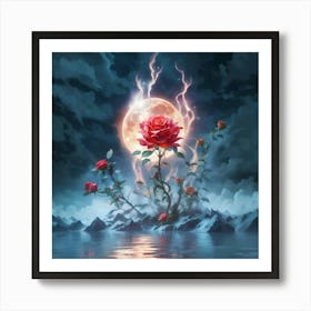 Roses In The Water Art Print