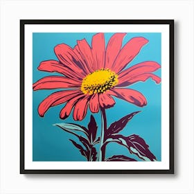 Daisy 2 Pop Art Illustration Square Art Print