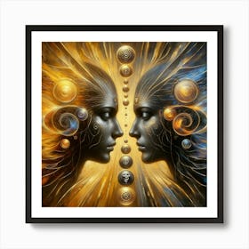 Two Faces 2 Art Print