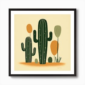 Cactus Print 15 Art Print