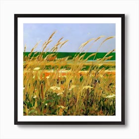 Wild Grasses In Gentle Breeze Art Print