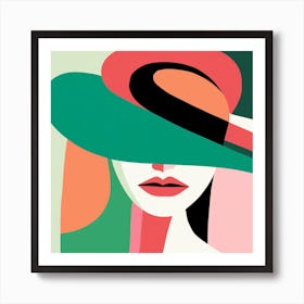 Portrait Of A Woman In A Hat 1 Art Print