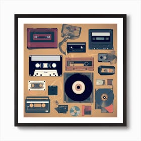 Cassette Tapes 5 Art Print