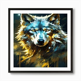 Wolf Painting Art Print