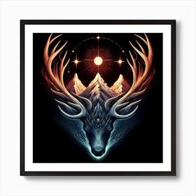 Deer Head 1 Art Print