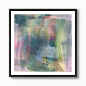 Bold Textured Abstract Print "Spring Awakening" Pink, Blue, Yellow, Multi-Colour, Statement Home Decor, Modern, Contemporary Art Print