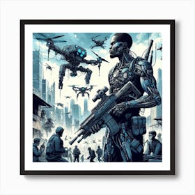 Futuristic Soldier Art Print