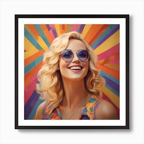 Girl In Sunglasses Art Print