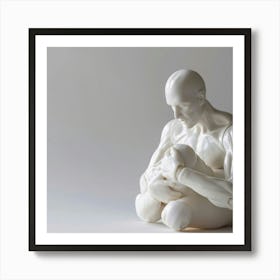 Man Holding A Baby Art Print