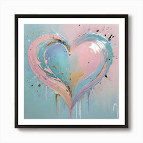 Heart Splatter Art Print