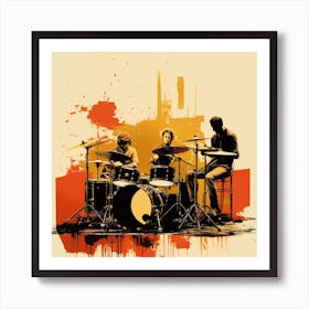 Drummers On Drums 1 Art Print
