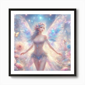 Fairy In The Garden 1 Art Print