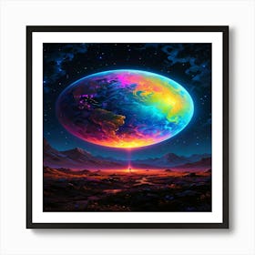 Earth In Space 1 Art Print