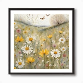 Daisy Meadow 1 Art Print