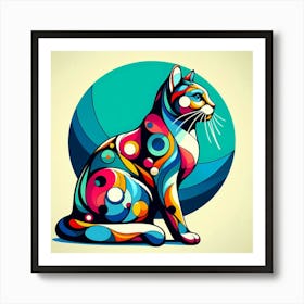 Colorful Cat 1 Art Print