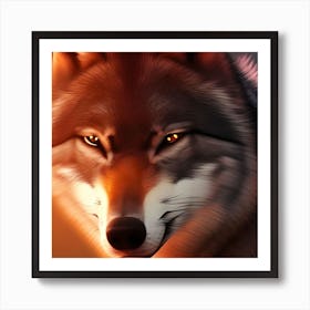 Piercing gaze of a Red Fox. Art Print