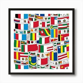 Flags Of The World 1 Art Print