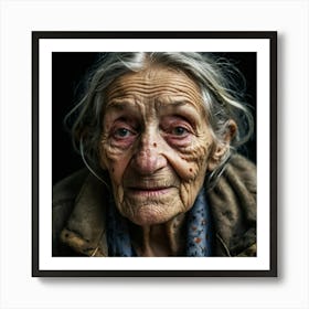 Portrait Of An Old Woman Art Print