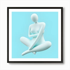 Woman In Yoga Pose Art Print