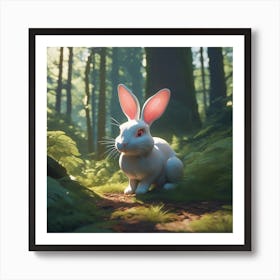 Rabbit In The Forest 117 Art Print