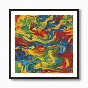 Colorful Swirls Art Print