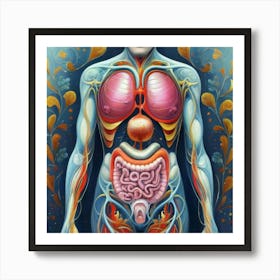 Organs Of The Human Body Art Print