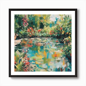 Abstract Pond Art Print