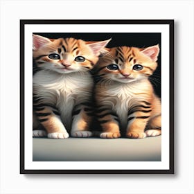 The Twin Cats Art Print