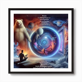 Bear In Space Art Print