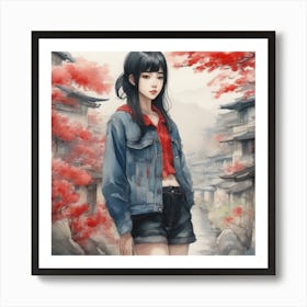 Asian Girl 13 Art Print