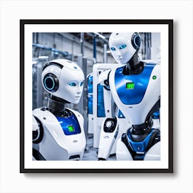 Robots In Factory Art Print