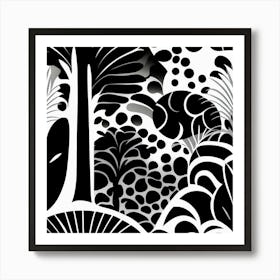 Forest In Black And White Art Print