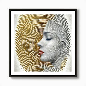 A woman's profile 3 Art Print