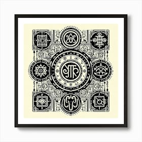 Shamanic Symbols Art Print