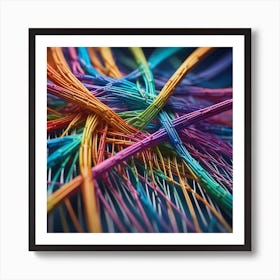 Colorful Wires 13 Art Print