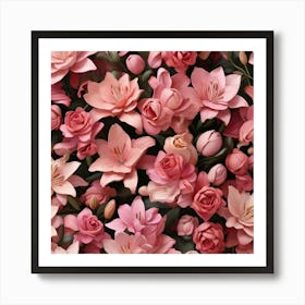 Pink Lilies Art Print