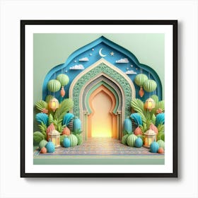 GreetingCard-Islamic-RamadanKareemMubarak-Lantern-Fanous 5 Art Print