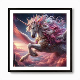 Unicorn In The Sky Art Print