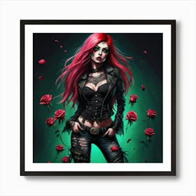 pink goth Art Print