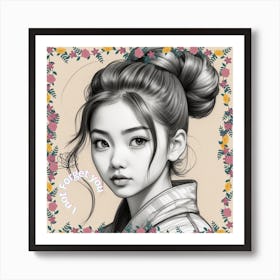 Asian Girl Art Print