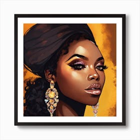 Portrait Of African American Woman Art Print