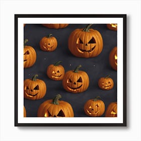 Halloween Pumpkins Art Print