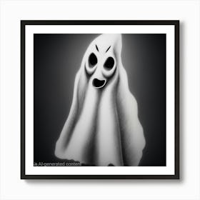 Spooky Friendly Ghost Art Print