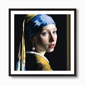 Girl With A Pearl Earring 2 Art Print