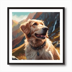 Dog Enjoying a Hike Art Print