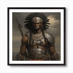 Leonardo Diffusion Xl An Imaginary Image Of A Negro Warrior 0 Art Print