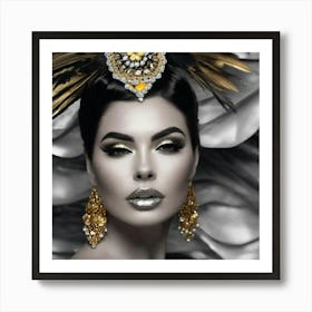 Gold And Feathers Art Print