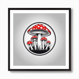 Mushroom Logo 7 Art Print