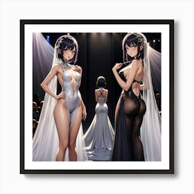 Two Anime Brides Art Print